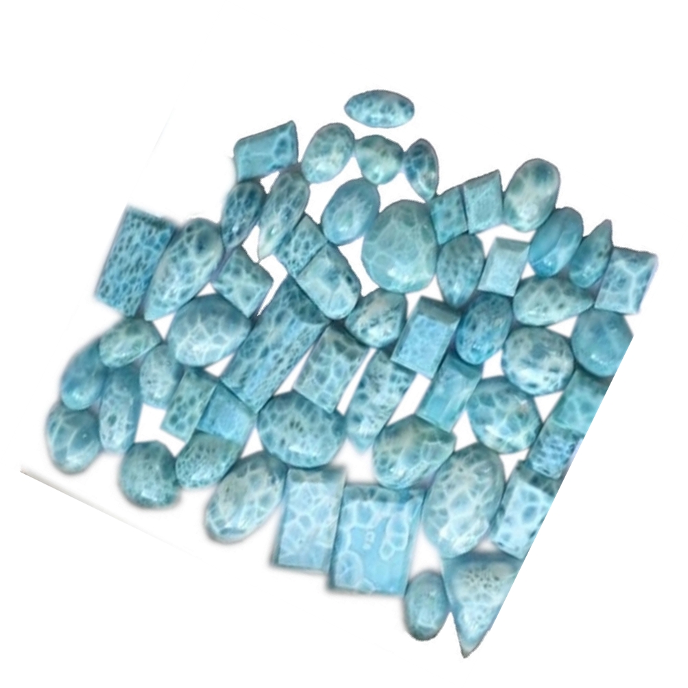 Natural Larimar Freeform Gemstone Cabochon Gerðu heildsölu lausa gemstone 40