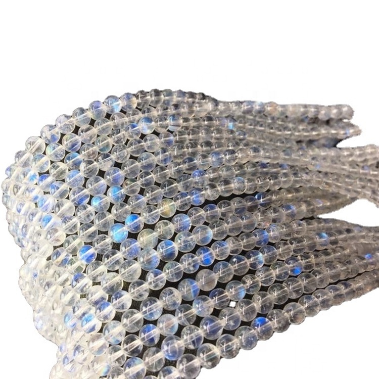 Rainbow Moonsstone Mystikarstone Ronds Beads Stréiz - Perlen 5-6mm 29