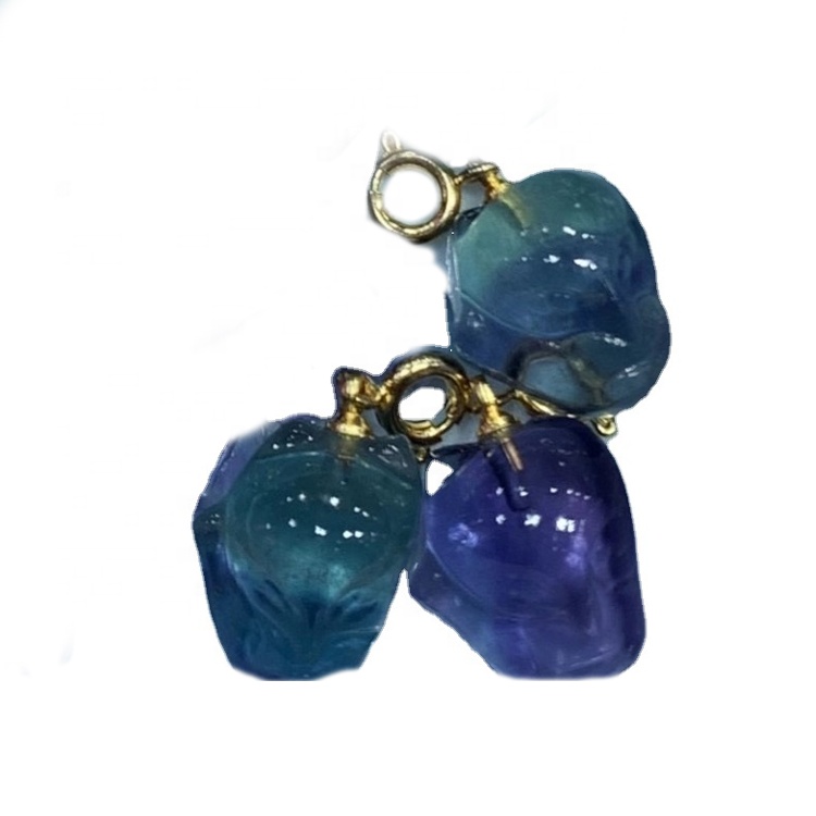 פלאָרייט קאַרווד יידלשטיין פּענדאַנט / גאָלד פּלייטיד פּענדאַנט 17