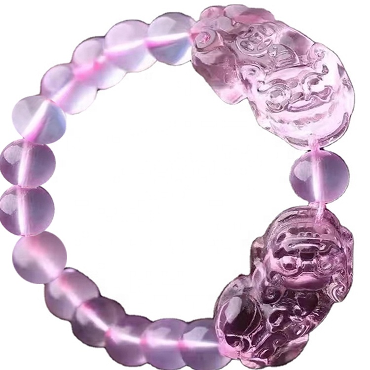 10mm belle truppe coraggiose rotonde coraggiose naturali madagascar rosa quarzo cinturino cinturino 32