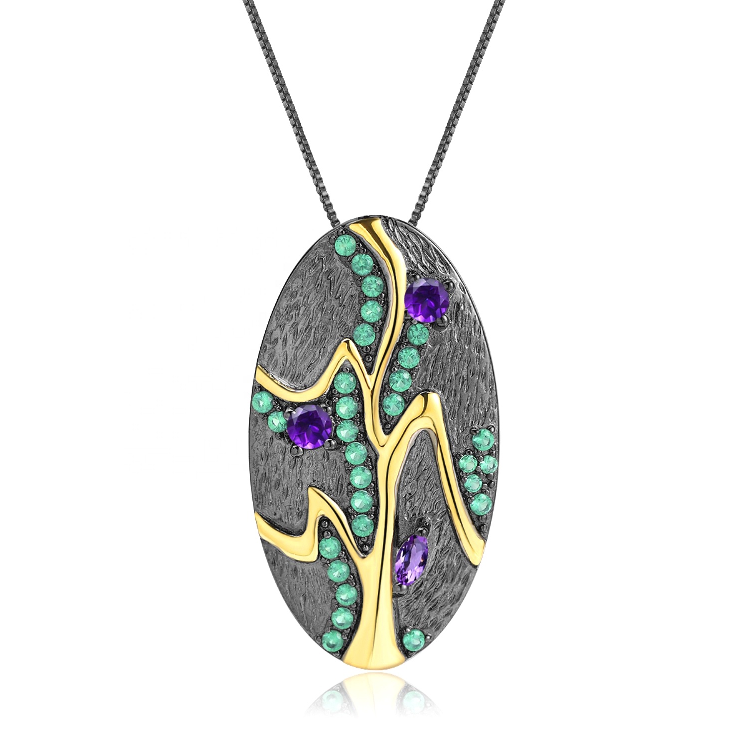 Позлатен тиркизна аметист ѓердан 17