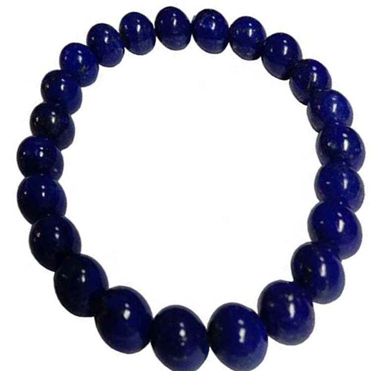 Genuino Bracciale in pietra preziosa Lapis Lapis Lazuli Gemstone Stretch Torro Braccialetto di cristallo Bracciale gioielli 35