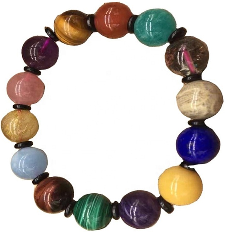 Natierlecht an echt verschidde Gemstone ronn Beads maachen Moudebandelelen maachen Grousshandel 40