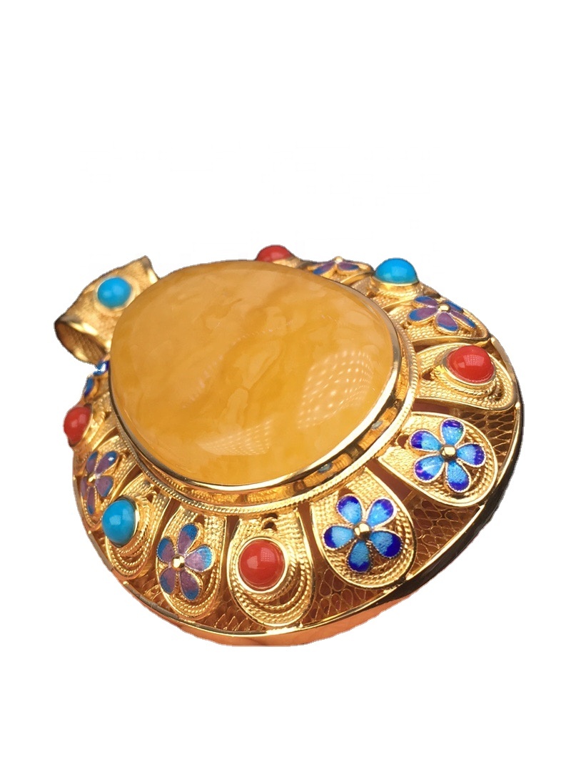 אָוואַל פאָרעם געל אַגאַט פּענדאַנט. וואָליאָוס געם סינטעז פּענדאַנט. טאַמבער פּענדאַנט 17