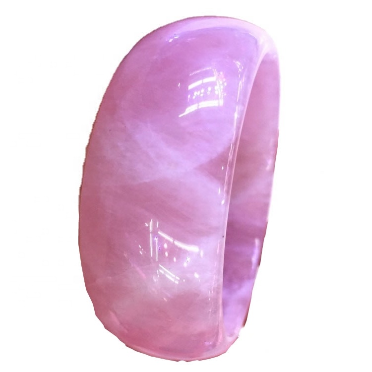 Gemstone զարդեր Crystal Madagasda Rose Quartz Chunky Bangle / Transparent Hot Sale Բնական ձեռնաշղթա 02 Bangles Normal Ala CMA 40
