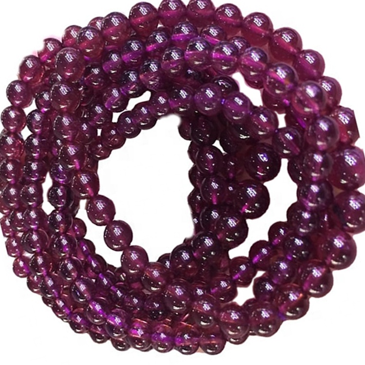 Bracciali granati granati di colore viola naturale graziosi fatti a mano 40