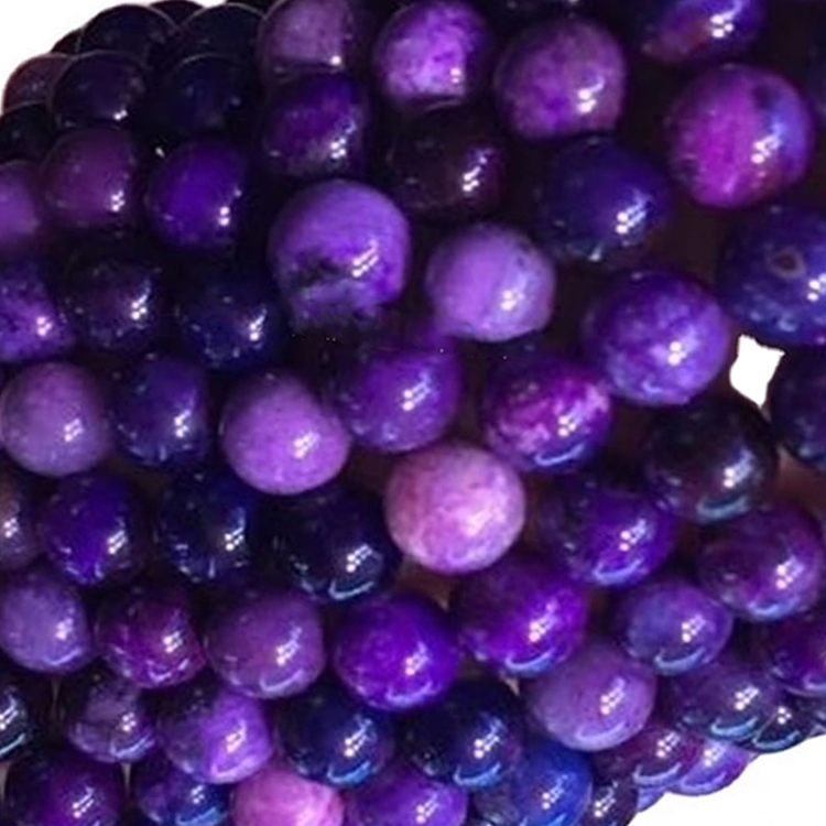 Hágæða Sugilite Round Perlur Bangle / Armband Gerðu heildsölu 40