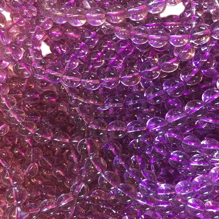 Braccialetto del braccialetto del braccialetto del braccialetto del braccialetto di ametista multi-turno di pietra naturale per le donne 40