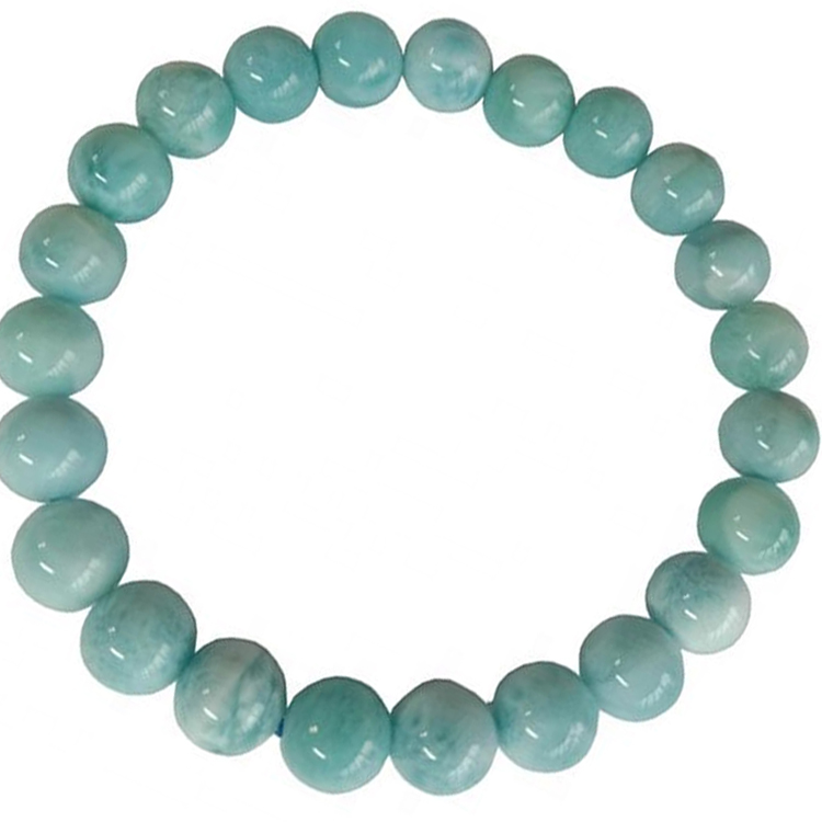 Braccialetto Braccialetto Blu di Larimar naturale per le donne Stretch Torro Branelli Gemstone Fashion Bracelet 40