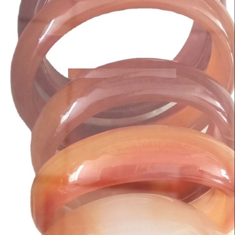 Vintage Carnelian agate Bangle Red Orange White Banded Vintage Carnelian agate Bangle Red Orange 41