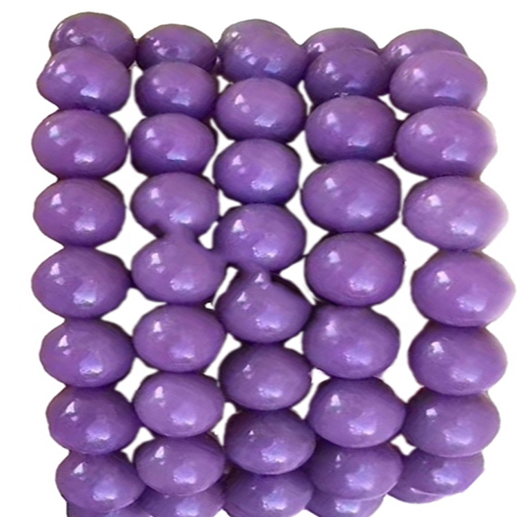 Flutt frá USA Purple Phosphosiderite Armbönd Natural Round Perlur Stretch Armband 40