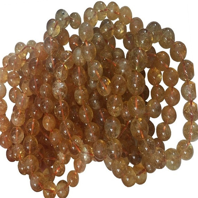 Vogue Natural Gold Rutilated кварцавы бранзалет Gemstone бісера бранзалеты 40