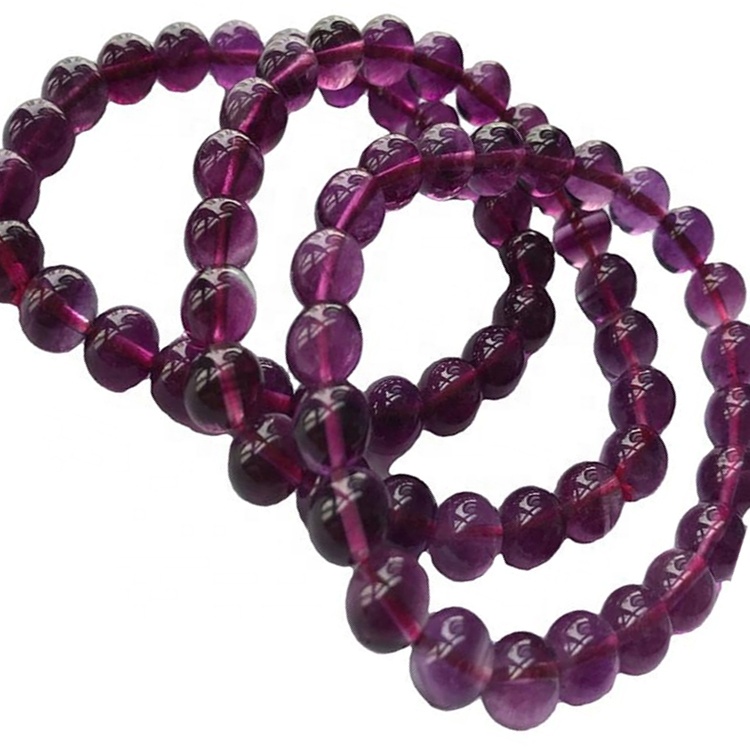 Braccialetto fluoritico Forma rotonda perline non riscaldata 40