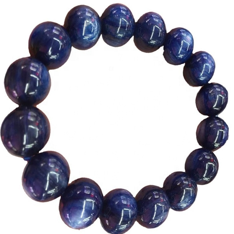 Gemwaith kyanite glas crwn naturiol 6mm-20mm 40