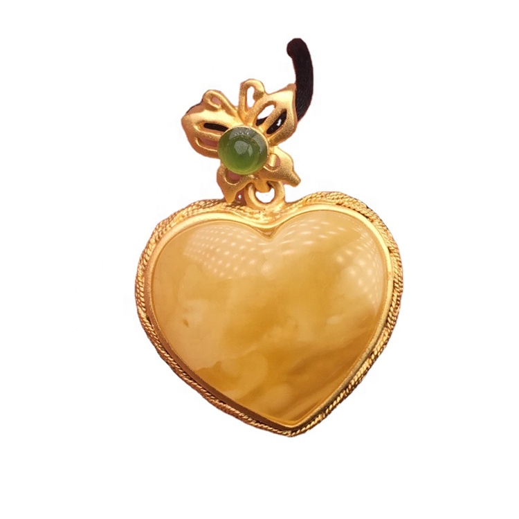 Пендаран / позлатен пиранд / позлатен во облик на срце 17
