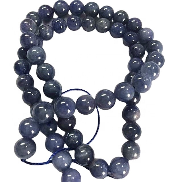 Prirodni lolte okrugli oblik perle sive plave 3a gemstone nizove 41