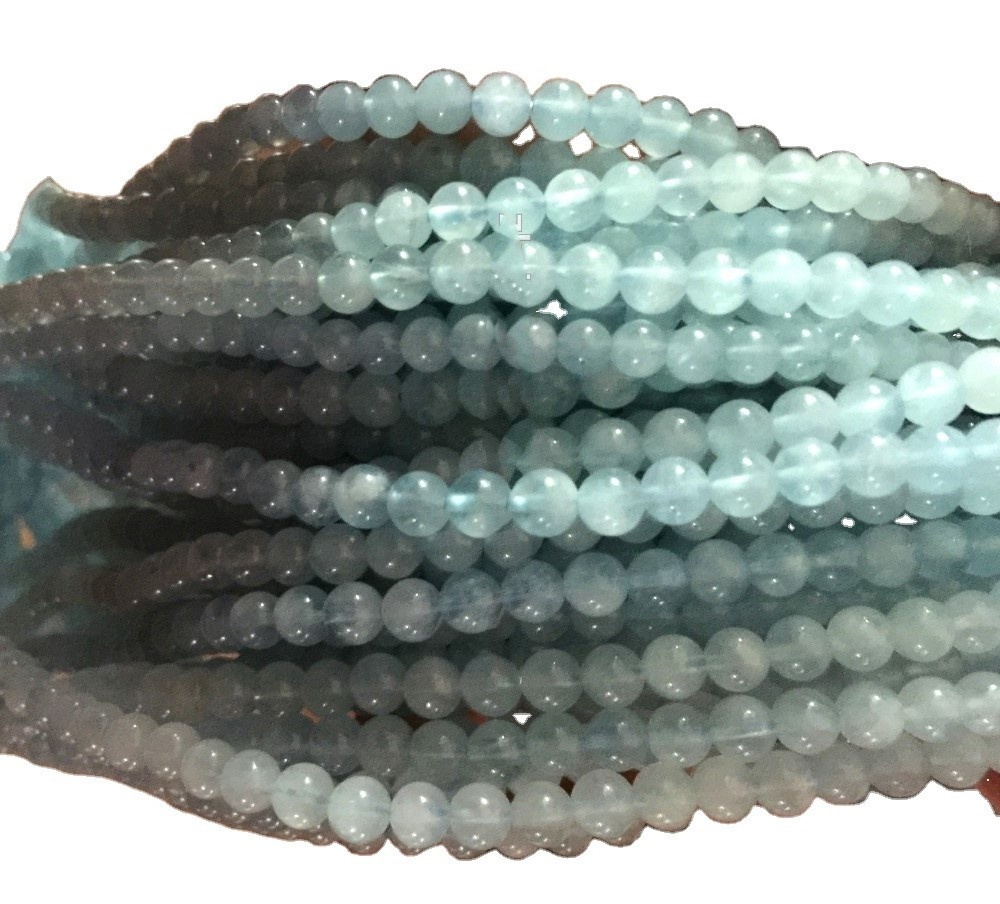 Prirodne mliječne akvamarinske perle Gemstone Spacer okrugle perle za ručnu narukvicu Ogrlica DIY nakit izrada dizajna 41