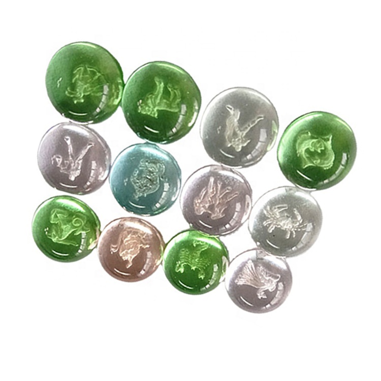 Hot Sell Twelve Signs Carved Perler Engros Løse Perler Naturlig Gemstone 17