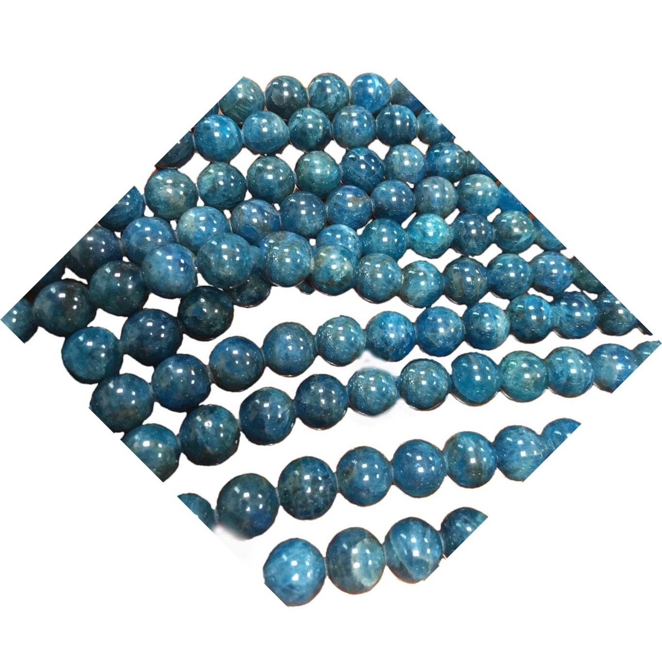Neon Blue Apatite Gemstone Smooth Round Ball Perlur 40