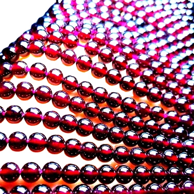 4 мм натуральны Мазамбік чырвоны гранат круглай кропцы Cabochon 17