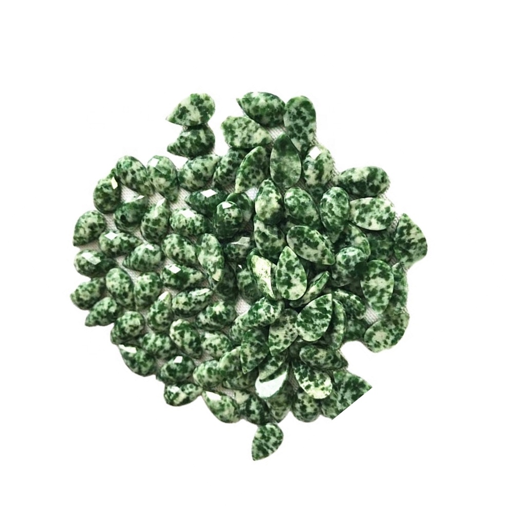 Grüner seraphinit-Edelstein-Cabochon-Birne-Form natürlicher seraphinitischer Cabochon für Schmuckherstellung Anhänger Cabochon 40