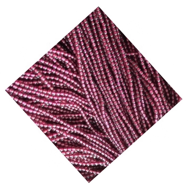 Brasilía Red Garnet Precious Crystal Perlur Natural Garnet Perlur Slétt umferð 17