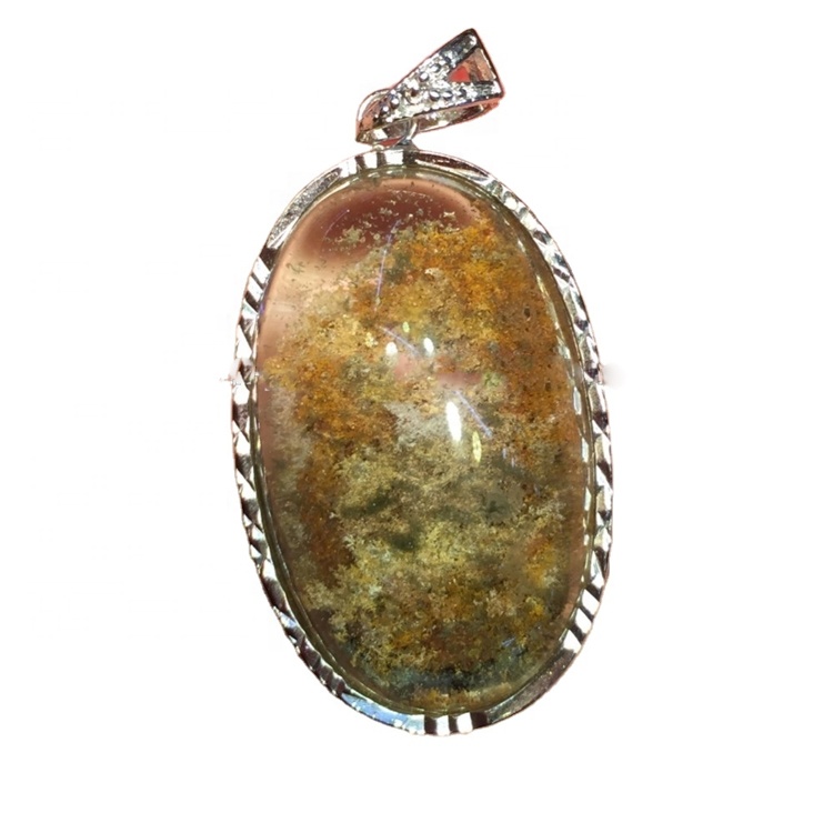 Természetes kiváló minőségű aranyszínű Phantom Crystal medál 17