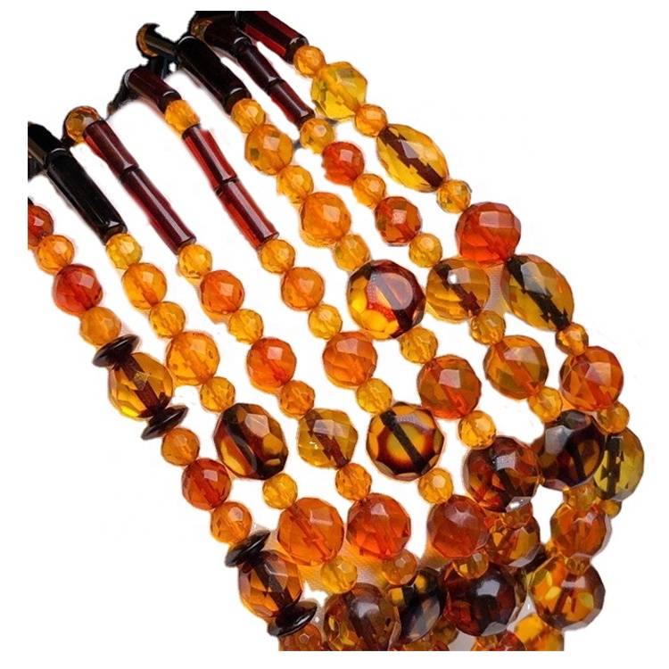 2021 Гаряча продава Жіноча ювелірна бісеру Янтарний намисто 40