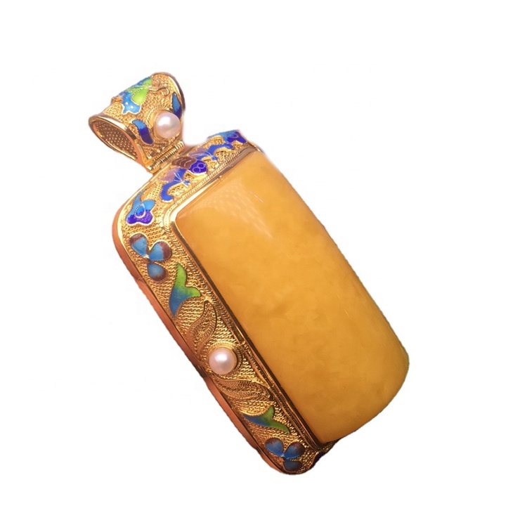 Natierlechen Agate Gold plated Gemstone Pendant Halskette.gifs fir hatt. 17