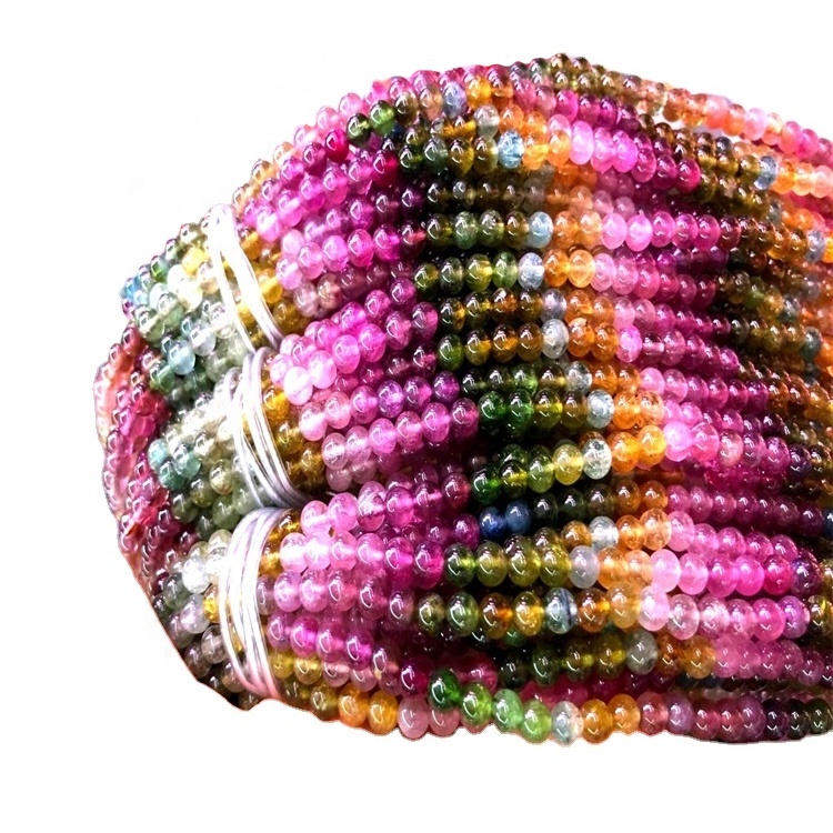 Perle rotonde della pietra preziosa del tormino per la fabbricazione dei gioielli 41