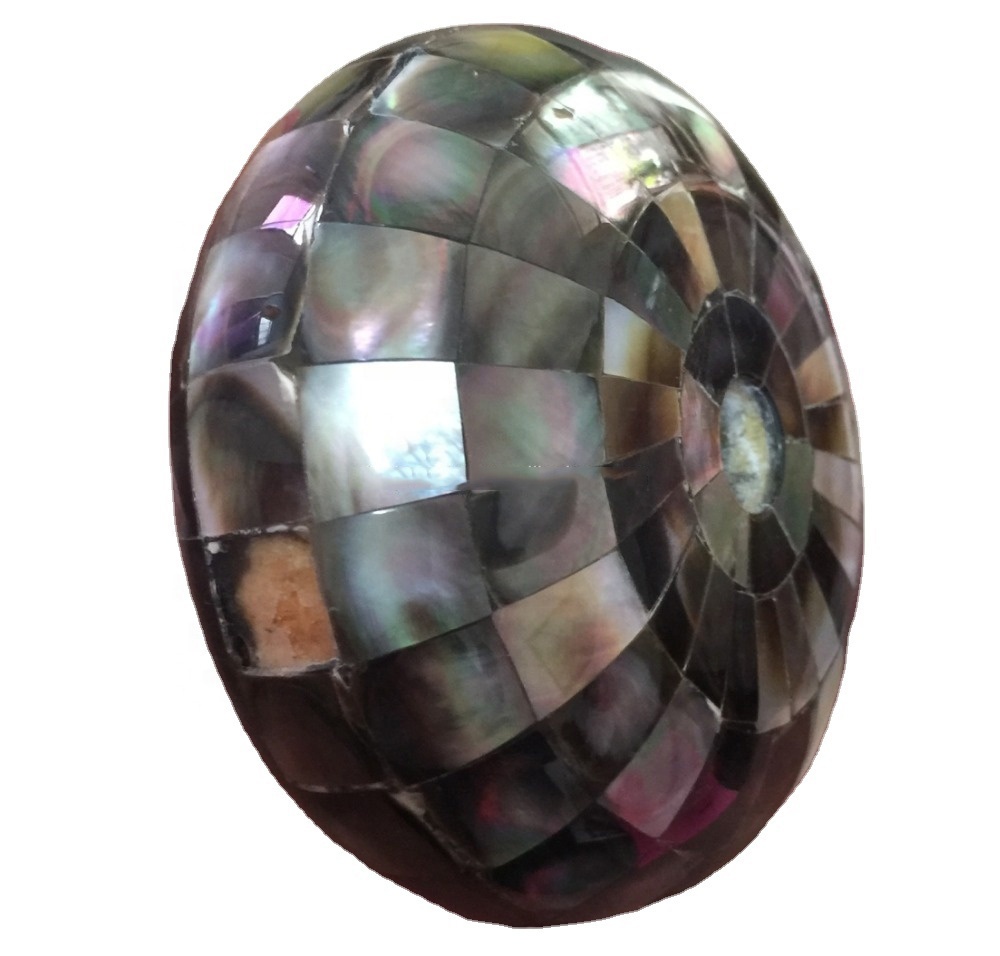 Mozaiku Shell Beads Shell rrumbullakët rrumbullakët e rrumbullakëta të lirshme 10/12/14/16/18/20 mm 40