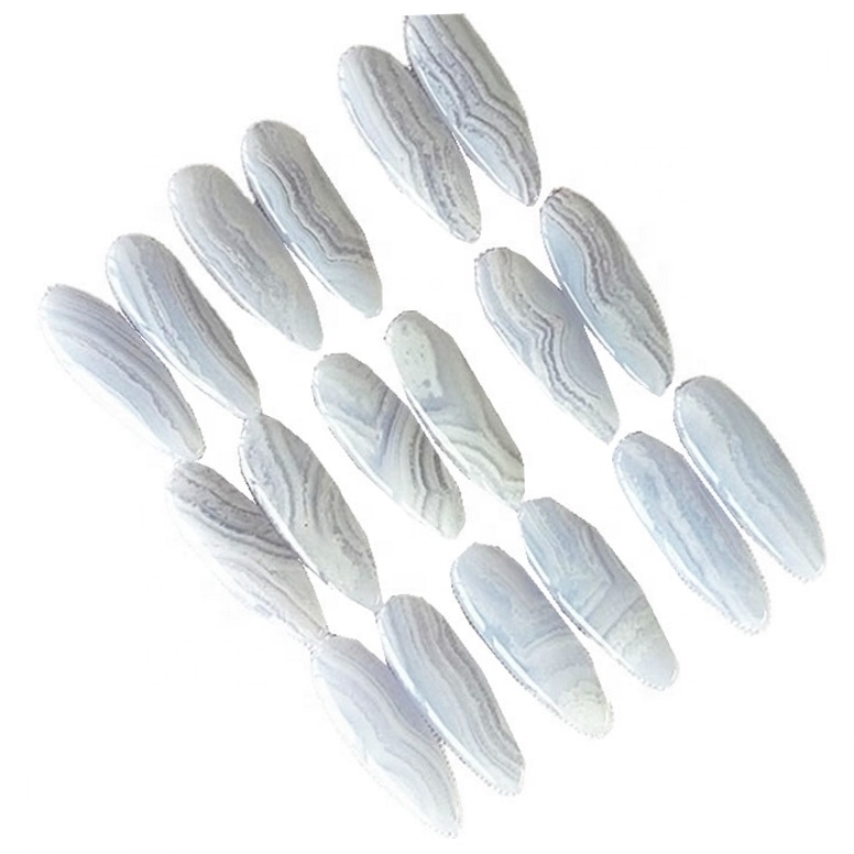 Природни агат Лево и десни подударање пад воде Склапање глатког полирања ГЕМСТОНЕ Велепродаја и малопродаја 40