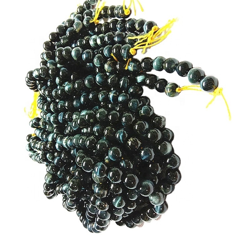 Prirodni bluetiger oči kamena okruglog oblika zrnaca Gemstone žice 40