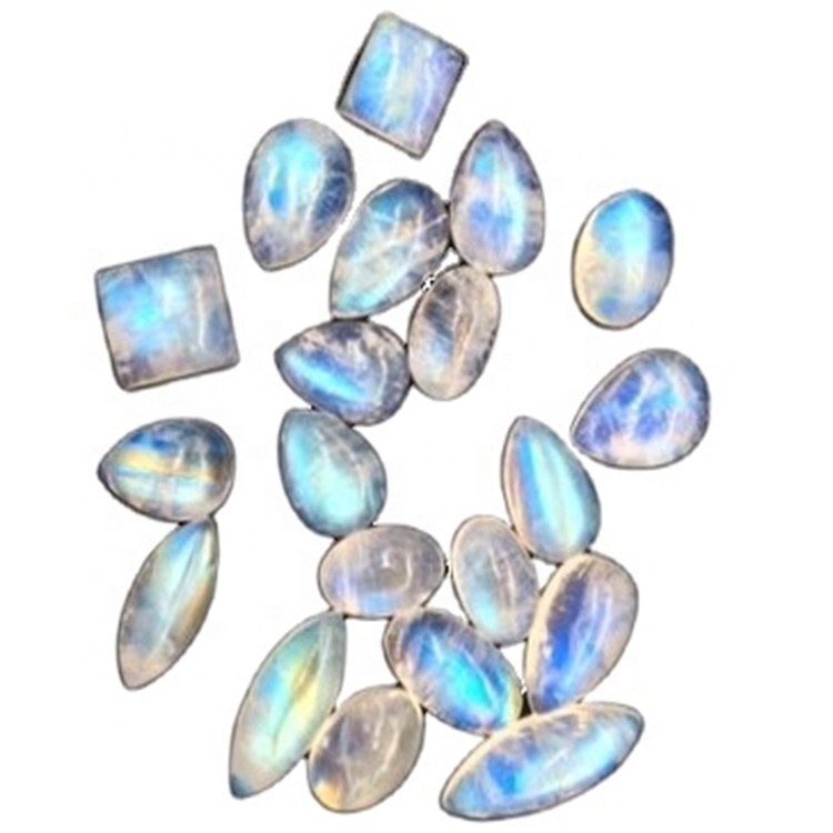 RAINBOW MOONSTONE FREEFORM CABOCHON GEMSTONE LOOSE GEMSTONE CABOOCHONS Ýmsir lögun og stærð 41