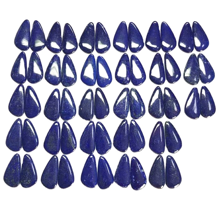 Természetes lapis bal és jobb mérkőzés ferde háromszög polírozó drágakő nagykereskedelem és kiskereskedelem 40