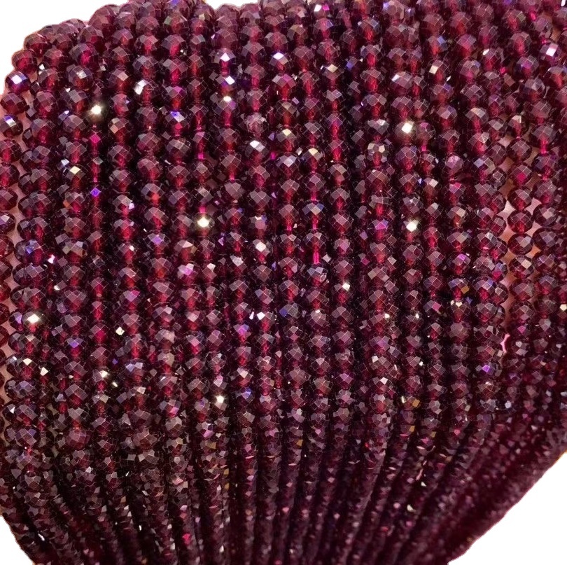 Природни црвени гранат GemStone монистра растеа 6mm 8mm круг монистра 17