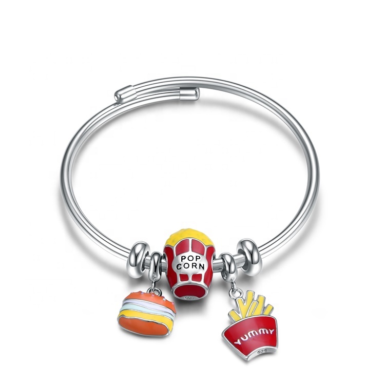 Famous Brand 925 Silver Charms Hengiskraut Armband 17