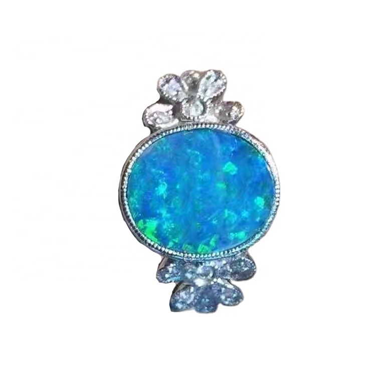 Опал Барвистий Cabochon 18K Золоті кільця Ювелірні вироби 17
