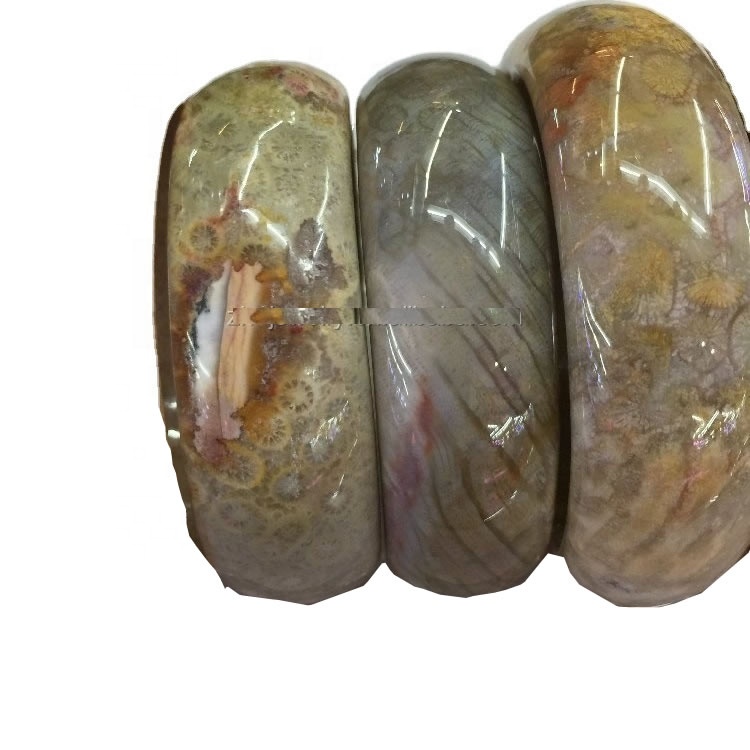 100% Natural Chrysanthemum Stone ձեռնաշղթա Bangle Պատրաստեք մեծածախ հմայքը Ապարանջաններ Coral Fine Beads Gemstone 41