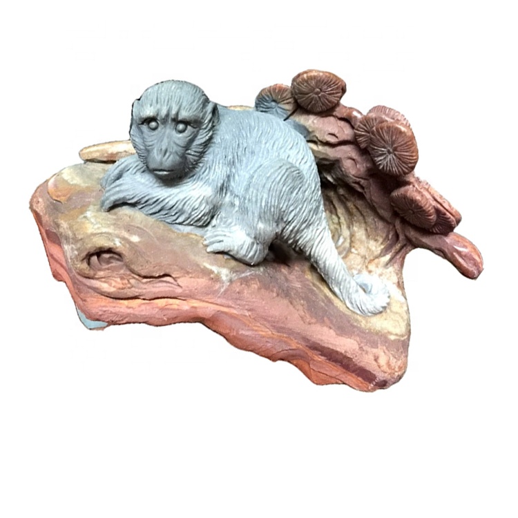 Shitja e fundit e nxehtë e lirë mirë e bukur e gdhendur skulptura majmun 40