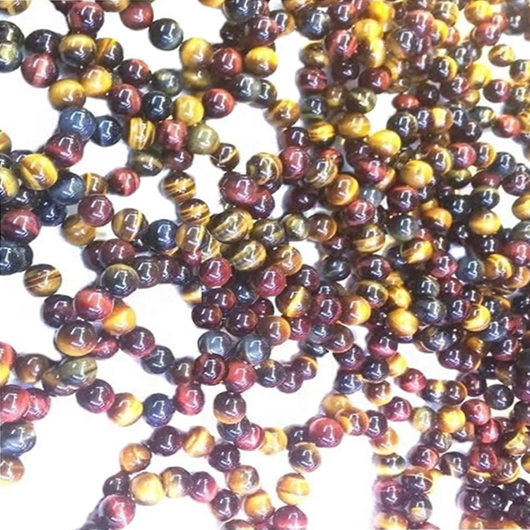 Natural Tiger eye Gemstone Beaded Chakra Armband fyrir karla & konur 41