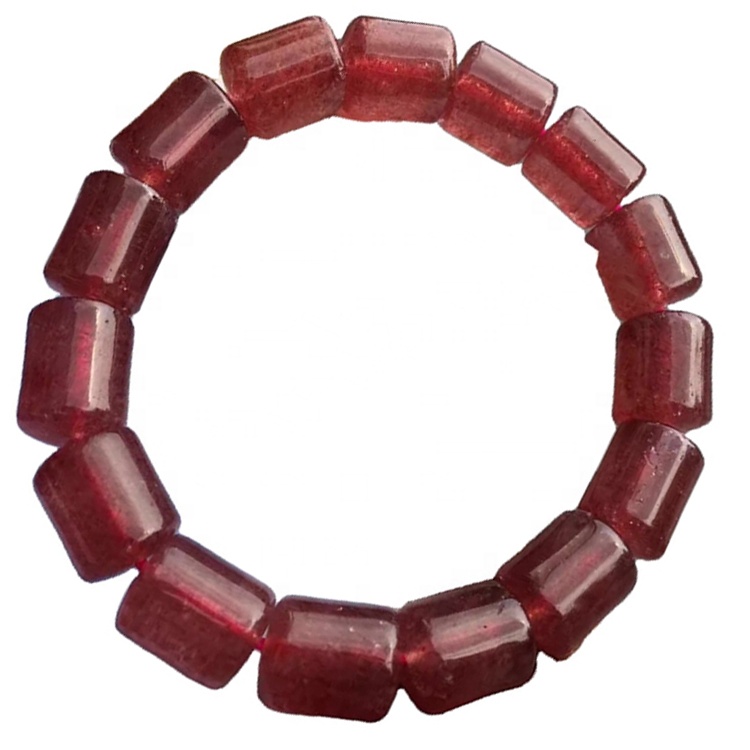 Bella qualità Prodotti al quarzo alla fragola Naturalmente Bracciale gioielli 35