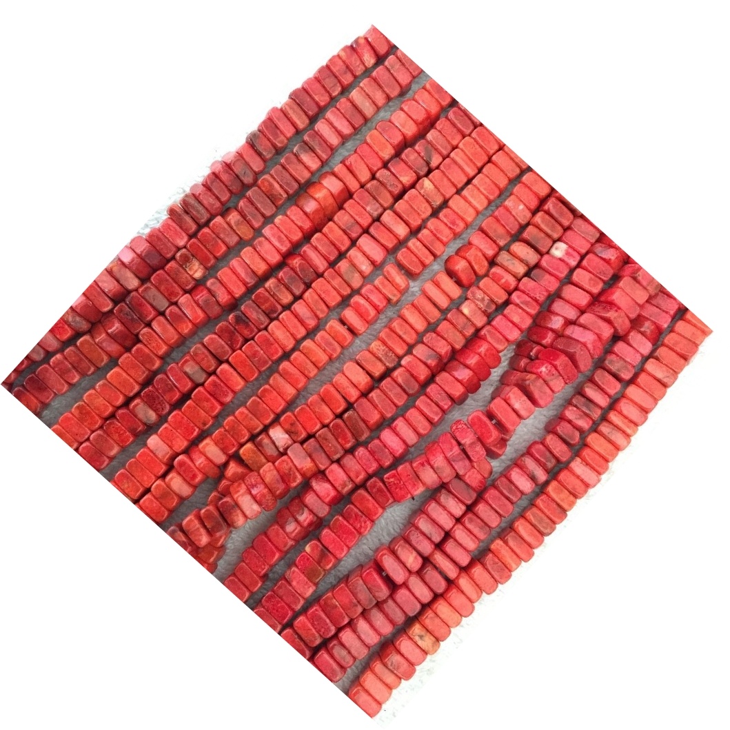 Природна колона цевка Црвено Море Бамбус корален скапоцен камен накит Изработка на DIY лабава монистра Strand 17