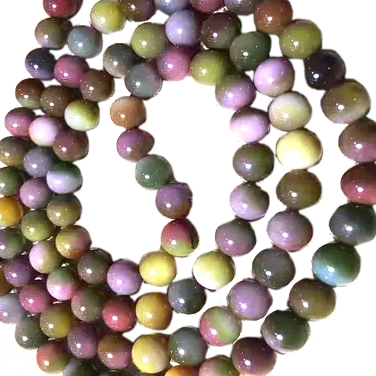 Природни круг монистра Breccia antique Agate Молете се нараквица накит 17