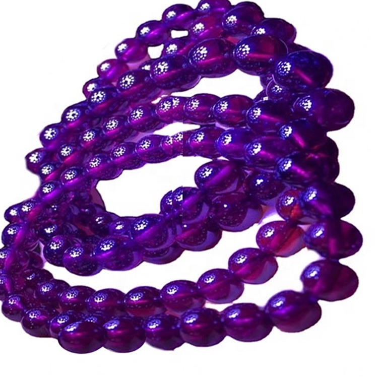 Guretë me cilësi të lartë natyrore gurë të purpurt rrumbullakët rrumbullakët rrumbullakët byzylyk 40