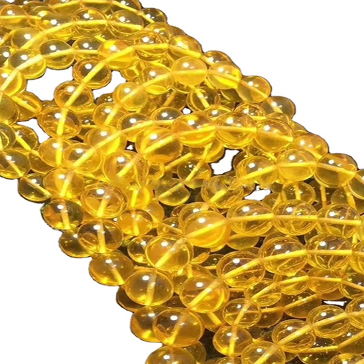 Hot String Wholesales Gems Gems Beads Amber Round Perline per collana 40
