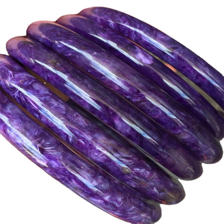 Prírodné Charoite Náramok Rôzne Kvalita a veľkosť Make Veľkoobchod Ohromujúci prírodný tmavý fialový charoit náramok 41