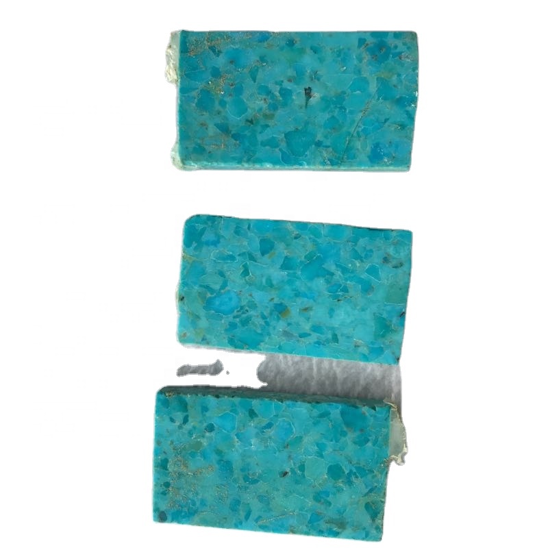 Þjappað blokk grænblár gróft dýrmætur gemstone til að gera skartgripi 35