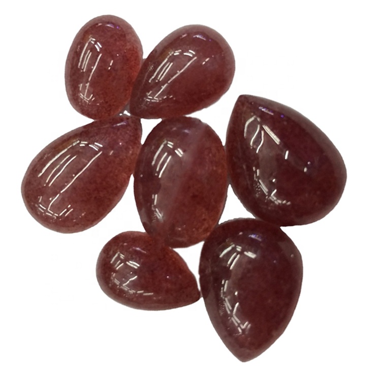 Јагода кварцни обични кабохонски природни јагоде кварцни равни равни кабохони за накит 40