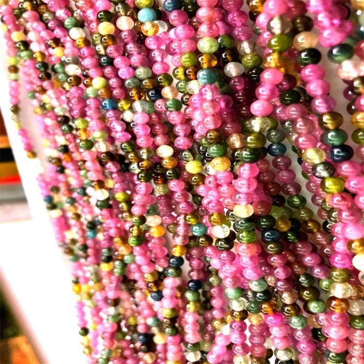 18inch cilësi të lartë turmaline rubellite apyrite rrumbullakët rrumbullakët rrathë bizhuteri 29